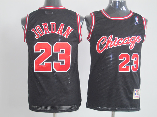 NBA Mitchell Ness Chicago Bulls 23 Michael Jordan Hardwood Classics Authentic Black Jersey